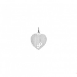 Zilveren Graveer hanger hart met infinty 1323360 - 10028422