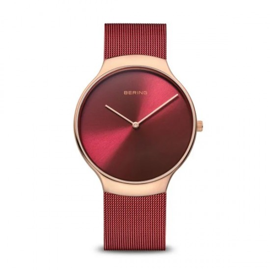 Bering dames horloge classic rood met rosé kast Charity model 13338-Charity - 10030373