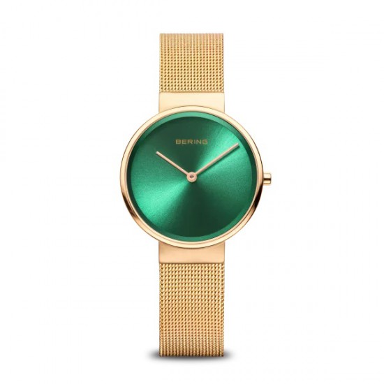 Bering dames horloge double met groene wijzerplt - 10032979