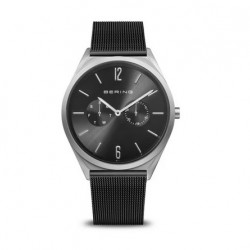 Bering horloge zwart milanese band stalen kast chrono classic - 10033024