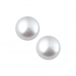 zilveren oorknoppen met parel - 10017014