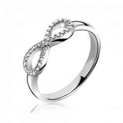 zinzi zilveren infinity ring met zirkonia mt 50 - 10029951