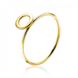 Zinzi geelgouden 14krt ring met open rondje mt54 - 10030245