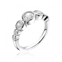 Zinzi zilveren ring met zirkonia  mt 56 zir1792-56 - 10030327