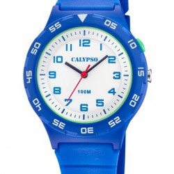calypso blauw analoog horloge k5797/2 - 10032439