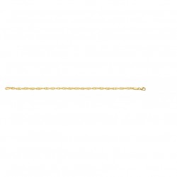 FJORY 14krt geelgouden armband met zilveren kernd Singpore 21cm - 10033439