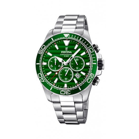 Festina heren horloge chrono  groene  wijzerplt  f20361/5 - 10032600
