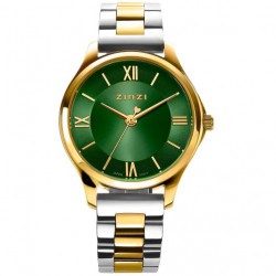 Zinzi horloge bicolor met groene wijzerplt ziw1235 - 10031909